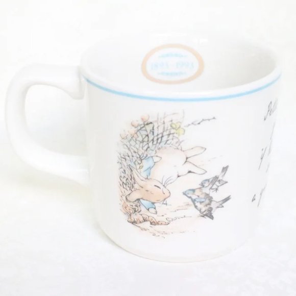 Peter Rabbit Centennial Mug, Wedgwood China Kid's Cup, Beatrix Potter - Picture 2 of 5